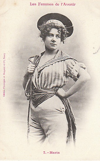 Illustration for article titled "The Women of The Future," according to 1902 French trading cards